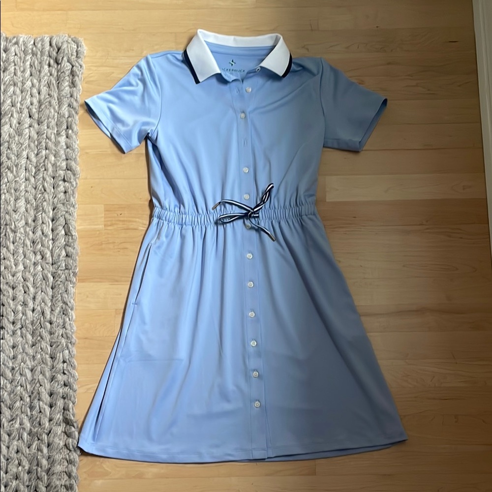 New Tnuck Sport Light Blue Short Sleeve Alcott Golf Dress